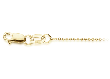 Gold Plated 1.50 mm Beaded Chain